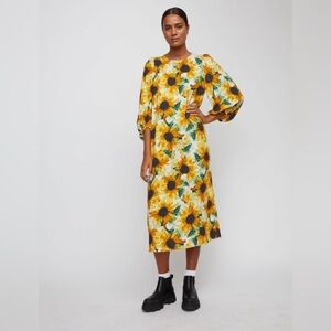 S O L D. Just Female Smooth Sunflower Dress size 40 US 14 or Large
